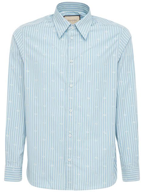 GG stripe fil coupé cotton shirt 